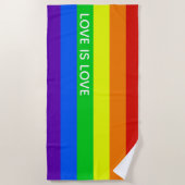 Serviette De Plage Love is Love Gay Pride LGBTQ Beautiful (Devant)