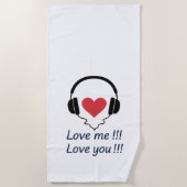 SERVIETTE DE PLAGE LOVE ME LOVE YOU (Devant)