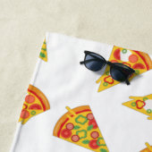 Serviette De Plage Love Pizza (En situation)
