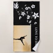 Serviette de plage "LOVE TO DANCE". (Devant)