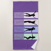 Serviette de plage "LOVE TO DANCE". (Devant)