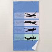 Serviette de plage "LOVE TO DANCE". (Devant)