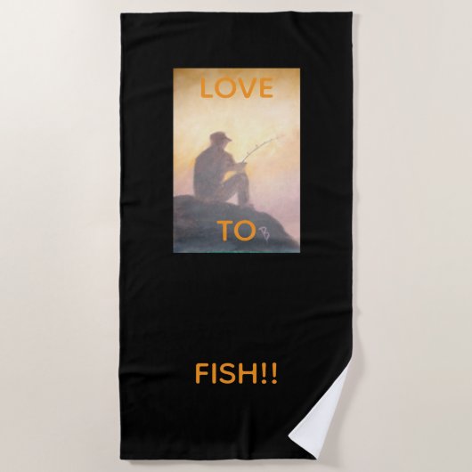Serviette De Plage Love to Fish Beach Towel (Devant)