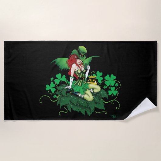 Serviette De Plage Luck Irish Fairy Green (Devant)