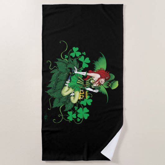 Serviette De Plage Luck Irish Fairy Green (Devant)