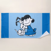 Serviette De Plage Lucy Hugging Snoopy (Devant)