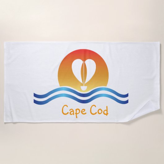 Serviette De Plage Luffers Sunset_Heart-Shaped Sail_Cape Cod (Devant)