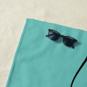 Serviette de plage - Lumière du hubby Turquoise (En situation)