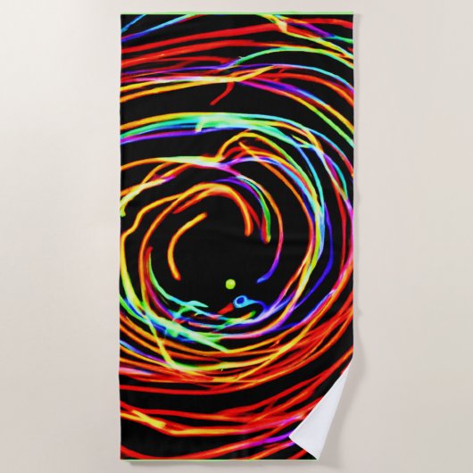 Serviette De Plage Lumière spirale (Devant)