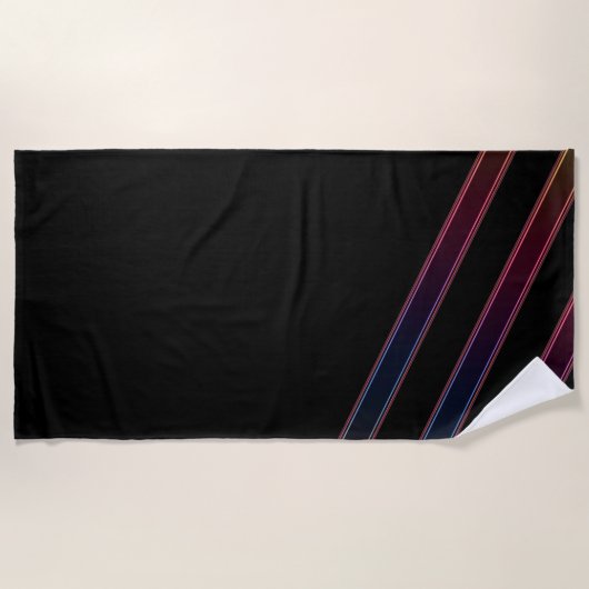 Serviette De Plage Lumières de Neon (Devant)