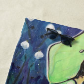 Serviette De Plage Luna Moth Fairy Fleurs sauvages Bee Maureen Girard (En situation)