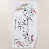 Serviette De Plage Lune de miel - M. Eucalyptus (Devant)