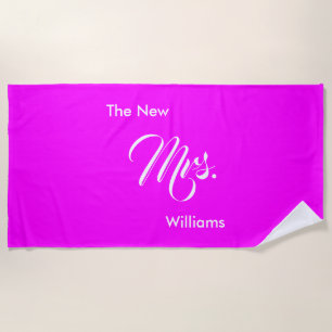 Serviette De Plage Lune de miel sur mesure Magenta La nouvelle servie