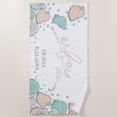 Serviette De Plage Lune de miel - WIFEY Coral Seashells (Devant)