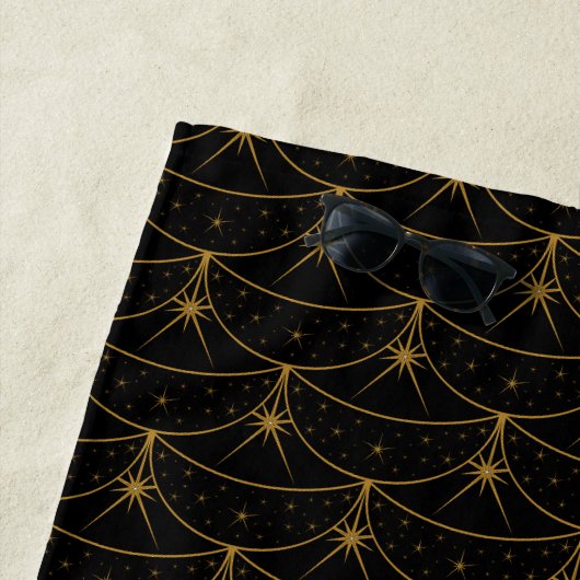 Serviette de plage Lunes et Stars (En situation)