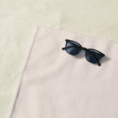 Serviette De Plage Lunettes de chat blanc crème (En situation)