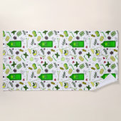 Serviette De Plage Lunettes de cocktail Gin Tonic Boissons Mixologue (Devant)