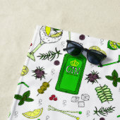 Serviette De Plage Lunettes de cocktail Gin Tonic Boissons Mixologue (En situation)