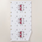 Serviette De Plage Lunettes de pastèque de chat blanc amusantes (Devant)