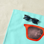 Serviette De Plage Lunettes de soleil de bikini turquoise Future Mrs (En situation)