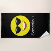 Serviette De Plage Lunettes de soleil de réfrigération Emoji (Devant)