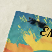 Serviette De Plage Lunettes de soleil Manatee Casquette Bright Beach (En situation)