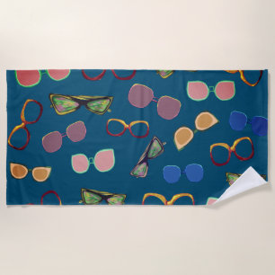 Serviette De Plage Lunettes de soleil Vintage Beach Mood 
