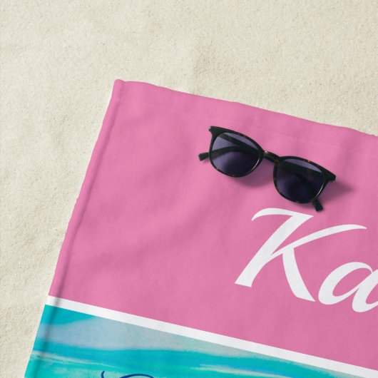 Serviette De Plage Lunettes rouges Cute Alpaca Personnalisez le messa (En situation)