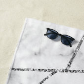 Serviette De Plage Luxe Dollars Argent Intérieur Marbre Parties scint (En situation)