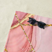 Serviette De Plage Luxe Intérieur Marbre Pierre Parties scintillant D (En situation)