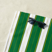 Serviette De Plage Luxe Linge Moderne Green Gold Texture Collection (En situation)