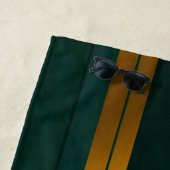 Serviette De Plage Luxe Popular Green Gold Linen Texture Collection (En situation)