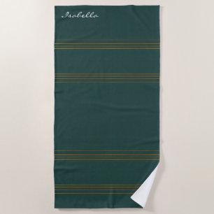 Serviette De Plage Luxury Linen Popular Green Gold Texture Collection