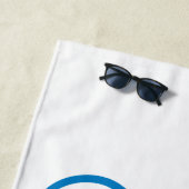 Serviette De Plage Lyre Bleue (En situation)
