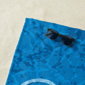 Serviette De Plage Lyre Bleue en Arrière-plan (En situation)