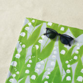 Serviette De Plage Lys de la Vallée Motif Floral (En situation)