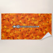 Serviette De Plage Lys orange avec casier zip (Devant)