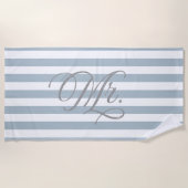 Serviette De Plage M. | Ardoise Bleu Groom triée (Devant)