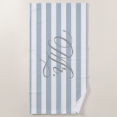 Serviette De Plage M. | Ardoise Bleu Groom triée (Devant)