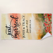 Serviette De Plage M. et Mme Mariage personnalisé Don, Fiançailles (Devant)