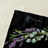 Serviette De Plage M. mrs noir blanc jeunes mariés lavande (En situation)