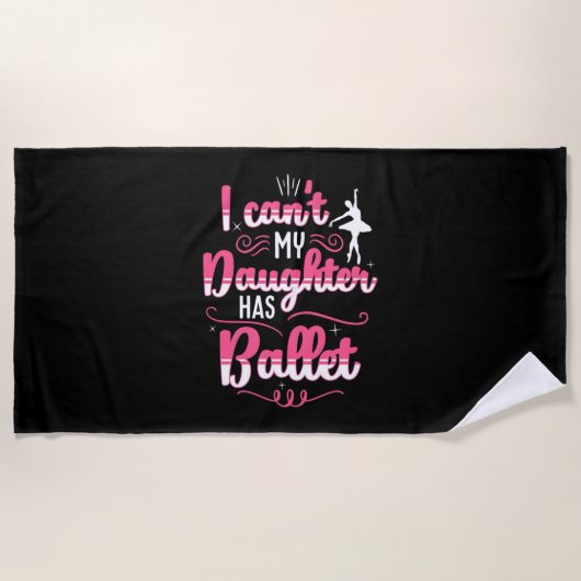 Serviette De Plage Ma Fille A Du Ballon (Devant)