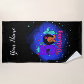 Serviette De Plage Ma sirène du 5e anniversaire (Devant)