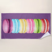 Serviette De Plage Macarons à la parisienne (Devant)