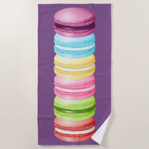 Serviette De Plage Macarons à la parisienne