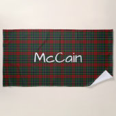 Serviette De Plage MacClain McLean Tartan Plaid Beach Towel (Devant)