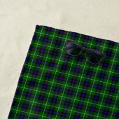 Serviette De Plage MacDonald tartan bleu vert plaid (En situation)