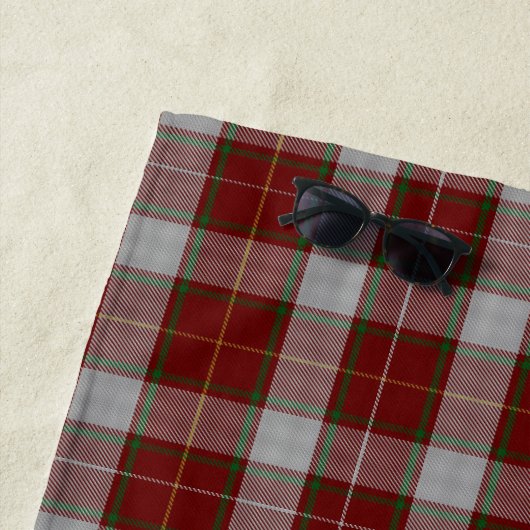 Serviette De Plage MacFie Clan Tartan Plaid Monogram Beach Towel (En situation)