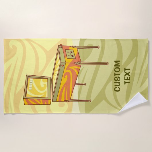Serviette De Plage Machine à pinball (Devant)