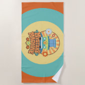 Serviette De Plage Machine de mystère Van Floral Graphisme (Devant)